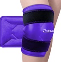 ZNÖCUETÖD Forbedret Knee Ice Pack Wrap for smertelindring, Stor Gel Ice Pack for Knee Benskader Reusable med kald komprimering for Tendonitt, ledgikt, hevelse, Bruises, kirurgi gjenoppretting