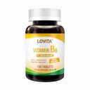 Lovita vitamin B6 (Pyridoxinhydrochloride) 80 mg, tidsfrigjøring, 8 timers abonnent, støtte kardiovaskulær og nerve helse, 130 Vegan tablett