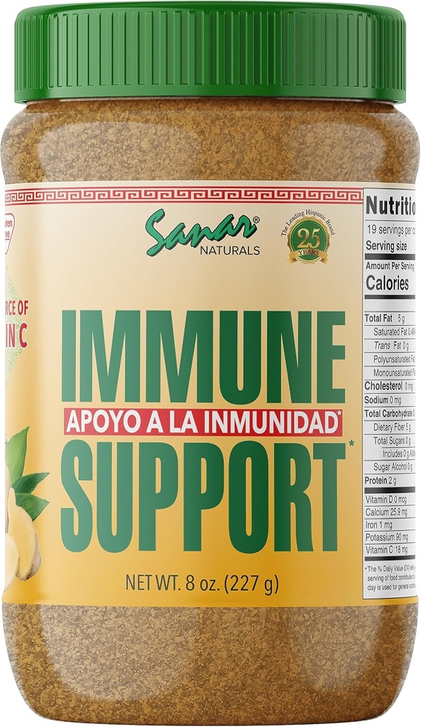 Sanar Naturals Immune Support Flaksfrø, 8 oz - Vitamin C, Fiber og Omega 3 Digestive Supplement - Energiforsterker, Diettledelse - Ikke-GMO, Glutenfri