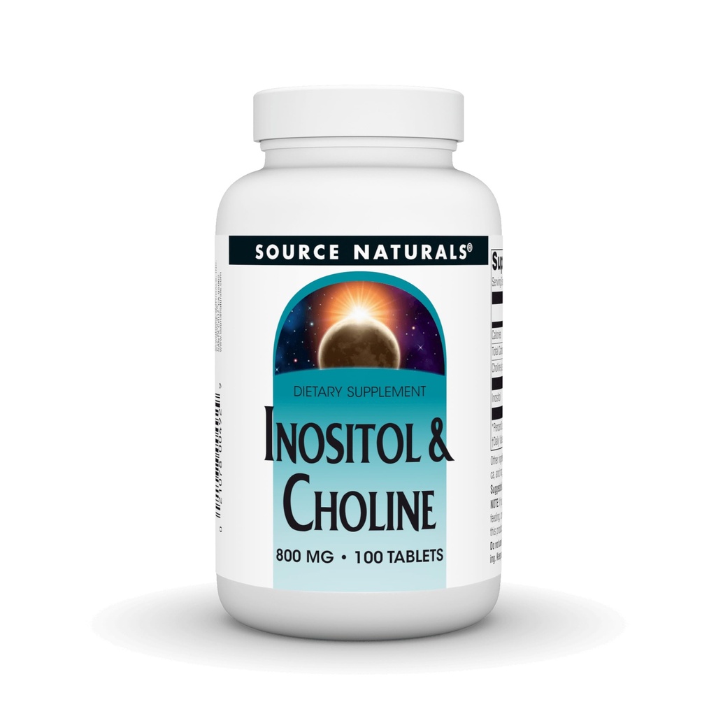 Kilde Naturals Inositol & Choline 800 mg støtter sunn nervefunksjon - 100 tabletter