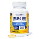 Oceanblue Professional Omega-3 2100-60 greve - høy potens trippel styrke Burpless Fish Oil Supplement med EPA, DHA & DPA - Orange Flavor, 30 Services