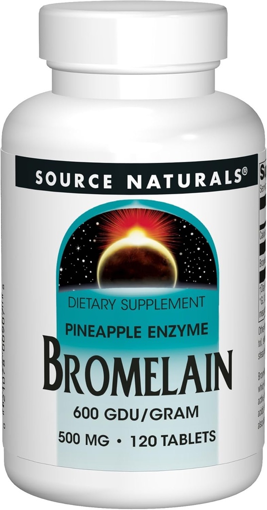 Kilde Naturals Bromelain 500mg Proteolytisk Enzyme Supplement - 120 tabletter (pakke med 2)
