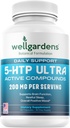 100% ren 200 MG 5-HTP Ultra for sunn søvn og følelse av velvære - støtte humør, stress, søvn - 5HTP Kosttilskudd med kalsium - 60 5HTP 200 mg kapsler, 30 serveringer