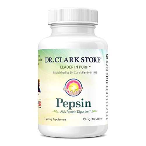 Dr. Clark Pepsin Supplement, 700mg, 100 Gelatin kapsler