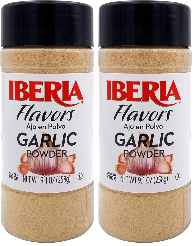 Iberia hvitløk pulver, 9,1 Oz (pakning med 2)
