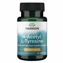 Swanson N-Acetyl L-Tyrosin - Aminosyre Supplement som støtter generell hjerne helse og sentralnervesystem funksjon - fremmer og kognitiv helse - (60 kapsler, 350 mg hver)