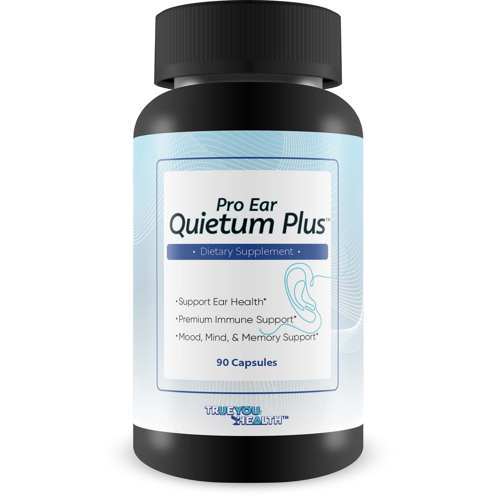 Pro Ear Quietum Plus - Naturlig ørestøtte Supplement for å fremme helserevisjonssystem - Hjelp Indre øre- og midtørs helse - Støtte Redusert ørering og buzzing - fremme sunn hørsel