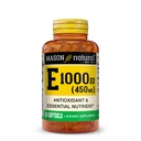 MASON NATURAL vitamin E 450 mg (1 000 IE) - Antioksidant og essensiell næringsstoff, sunn immunsystem, hud og øyne, hele kroppens kosttilskudd, 50 Softgels