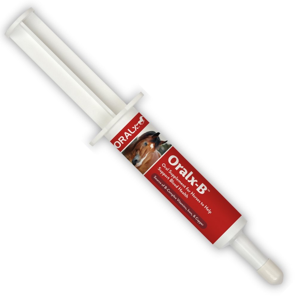 Oralx-B høy potens B-vitamin kompleks og Chelated Mineral Booster. Næringstilskudd for hardtarbeidende hester. Munnlig lim inn i Easy-Dose Syringe. Garantert analyse. Laget i USA.