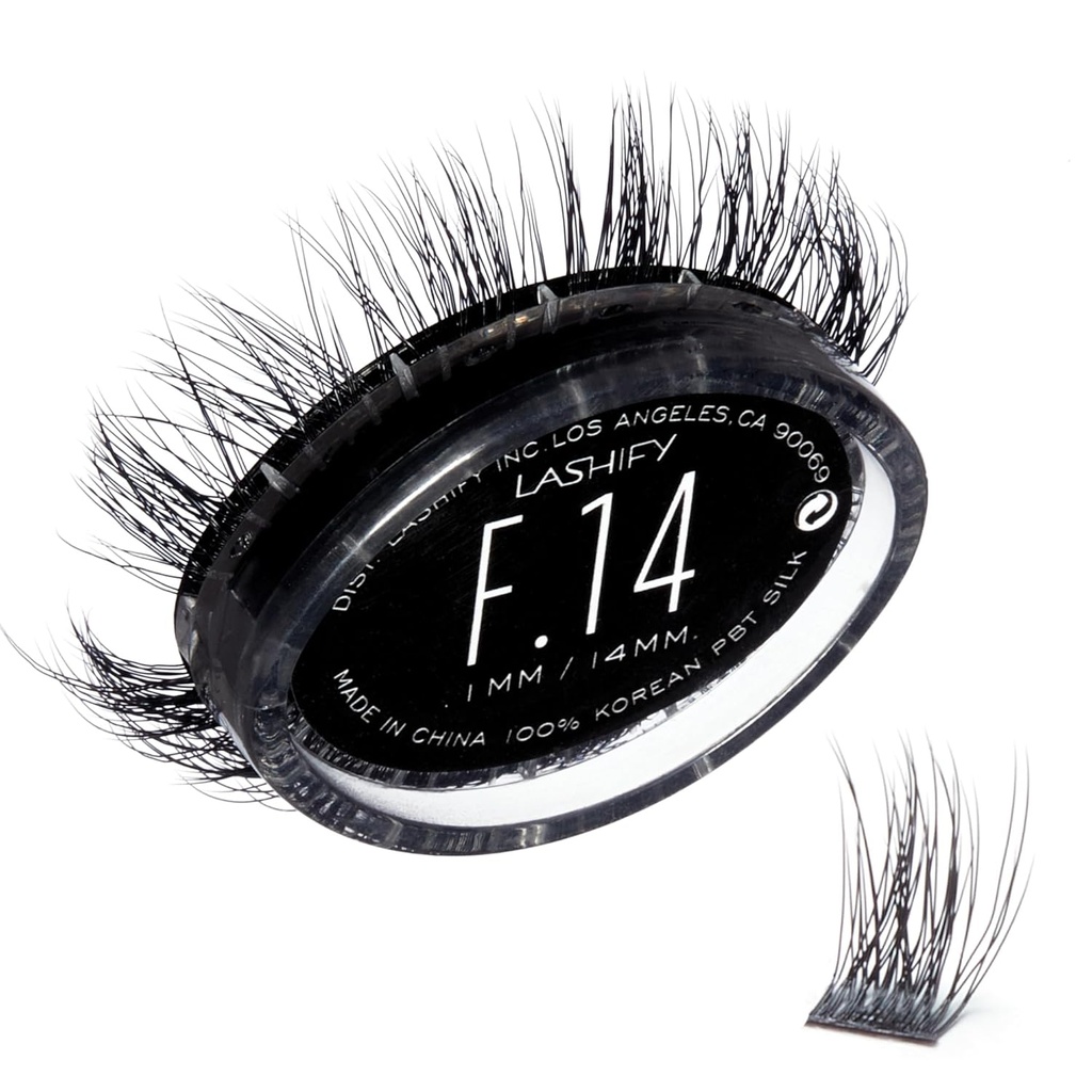 Lashify Fluffy 14mm Gossamer Eyelash utvidelser Påfyll, svart, lett DIY falske visker å legge til fullhet og dimensjon