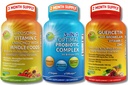 Immun & Gut Health Bundle – 3-i-1 Probiotiske med enzymer & Prebiotiske + Quercetin med Bromelain, sink, vitamin C & organiske hele mat + Liposomal vitamin C 1500mg med organisk Acerola & Camu Camu