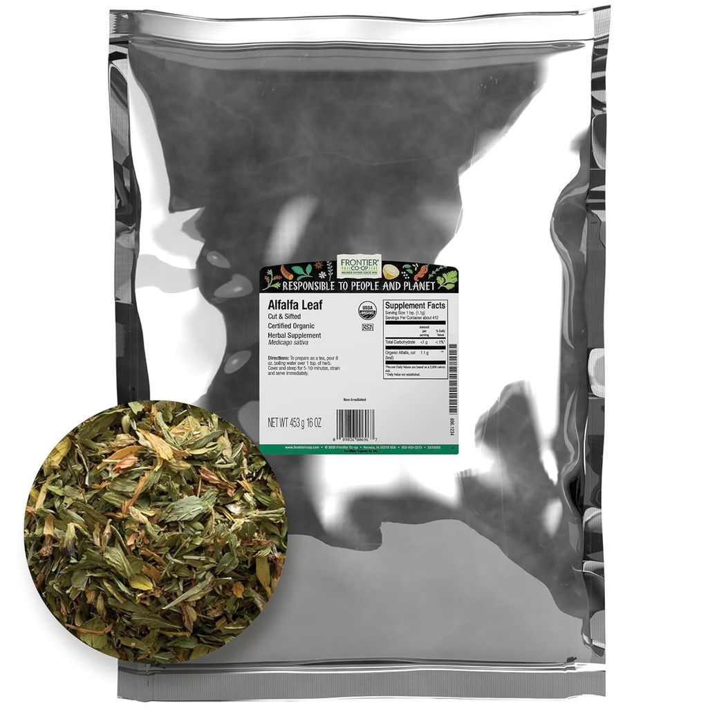 CONTIER Organic Cut Sifted Alfa Leaf, 16 OZ