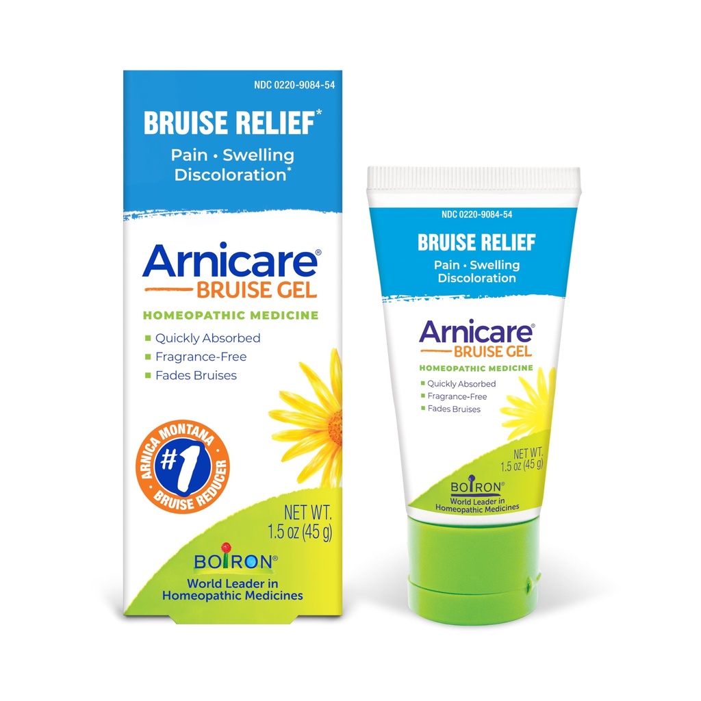 Boiron Arnicare Bruise Gel for lindring av smerte, inflammasjon eller hevelse, sorg og misfarging - ikke-grå og fragrance-fri - 1,5 oz