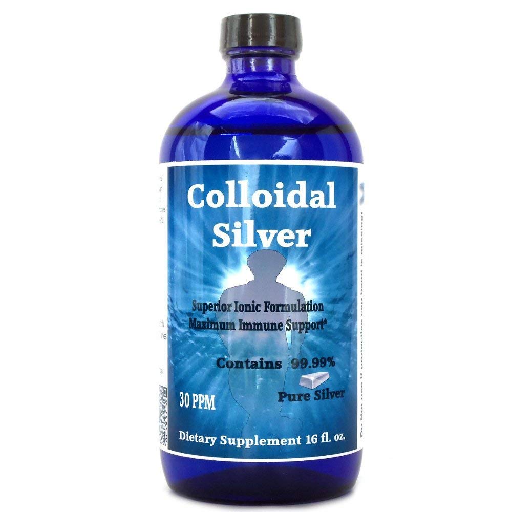 Superior sølv 30PPM 16 fl oz ionisk sølv laget med 99.99% ren sølv