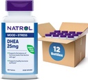 Narol Mood & Stress DHEA 25mg med kalsium, kosttilskudd for balanse av visse hormonnivå og Mood støtte, 180 tabletter, 180 dagers forsyning (pakke med 12)