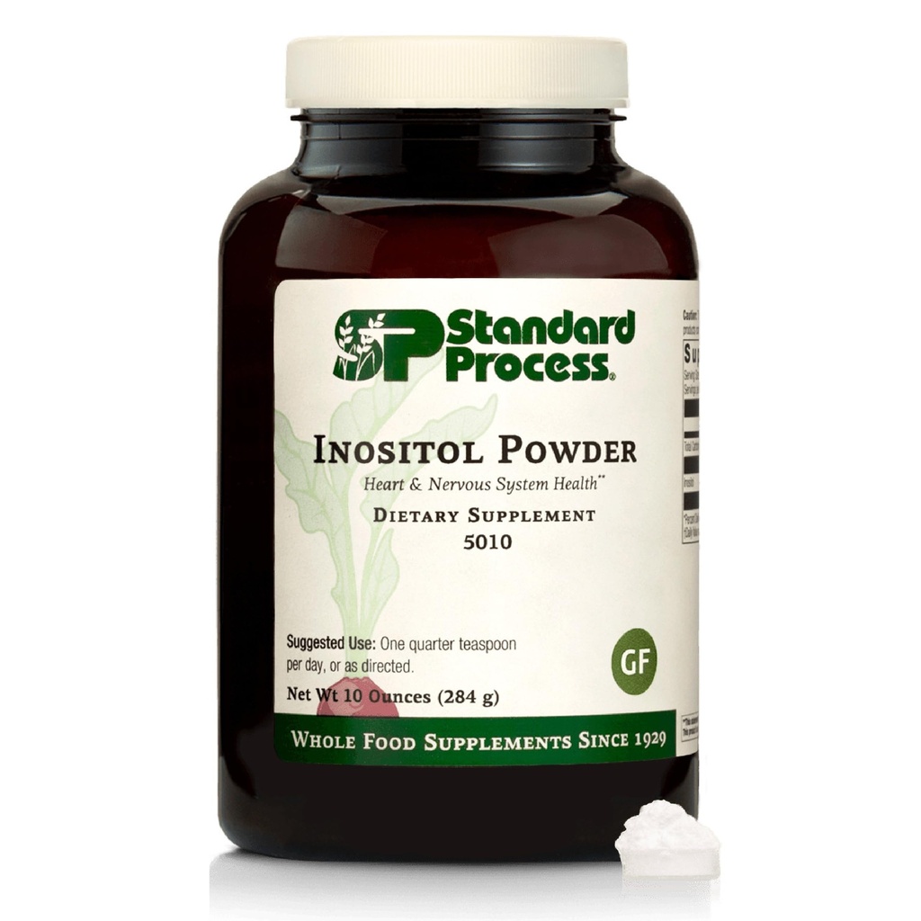 Standard prosess Inositol pulver - daglig hjertetilskudd for kardiovaskulær og nervesystem støtte - Glutenfri, ikke-døyende og ikke-søy - 10 ovner (405 serveringer)