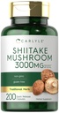 Carlyle Shiitake Mushroom Extract | 3000mg | 200 kapsler ikke-GMO, Glutenfri
