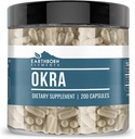 Jordbårne elementer Okra Extract 200 kapsler, ren og ufortynnet, ingen tilsetningsmidler