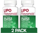 Lipo-Flavonoid Balance Support for Vertigo & Squirt Relief - klinisk testet formel med Ginkgo Biloba & Vitamin D & B kompleks - Indre øre helse og balanse støtte - 30-talls - 2-Pack