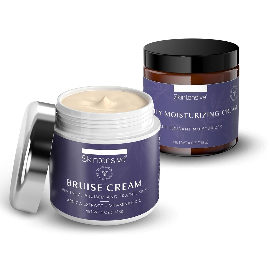 SKINTENSIV Hydrating Cream Bundle – Moisturizing Care for Tørr, Delicate hud – daglig bruk for ansikt, hender og kropp – (4oz hver)