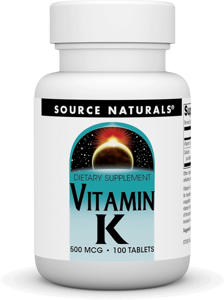 Kilde Naturals vitamin K - 500 mcg - 100 tabletter