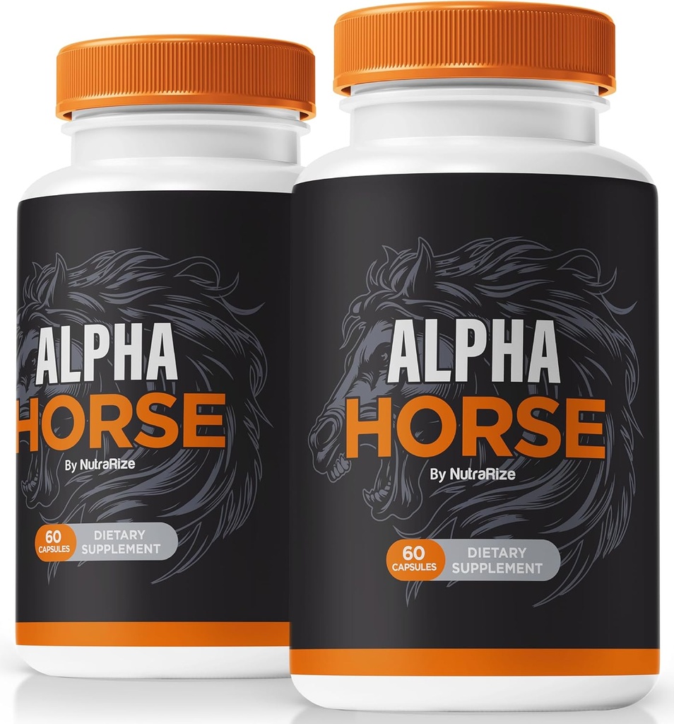 (2 Pakke) Alpha Horse Capsules, Alpha Horse Offisielle Male Formula piller, AlphaHorse for Stamina & Performance, Alfa Horse For Menn Premium En gang daglig Pille Pastillas, Alpha Hrse Complex (120 Kapsler)