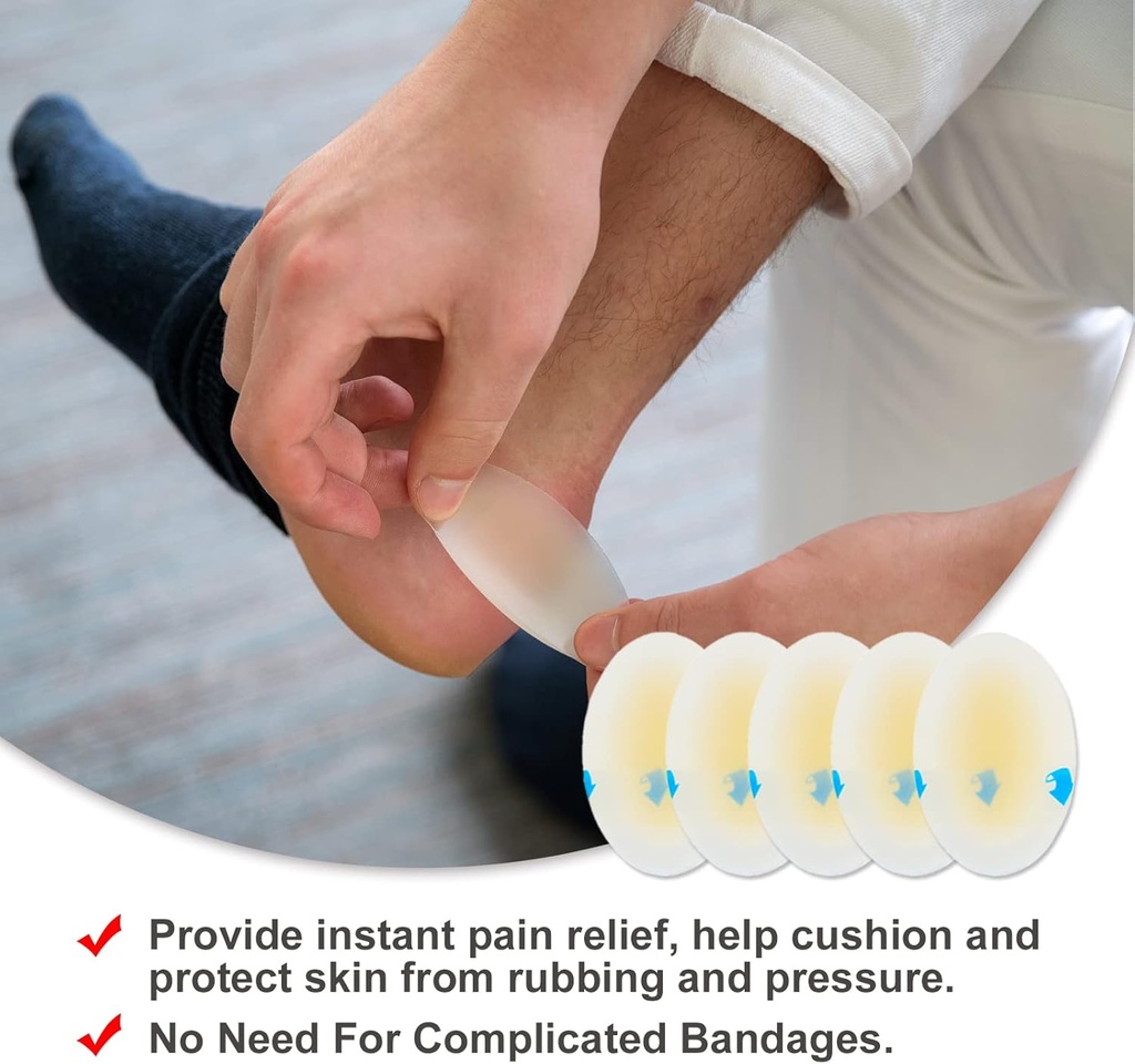 Blemsterkusjer (15PCS) Gel Hydrokolloid Seal Bandages for fingre, tær, hæler - Vanntett Blemster Forebygging Pader, Ultra-Thin klesmerke
