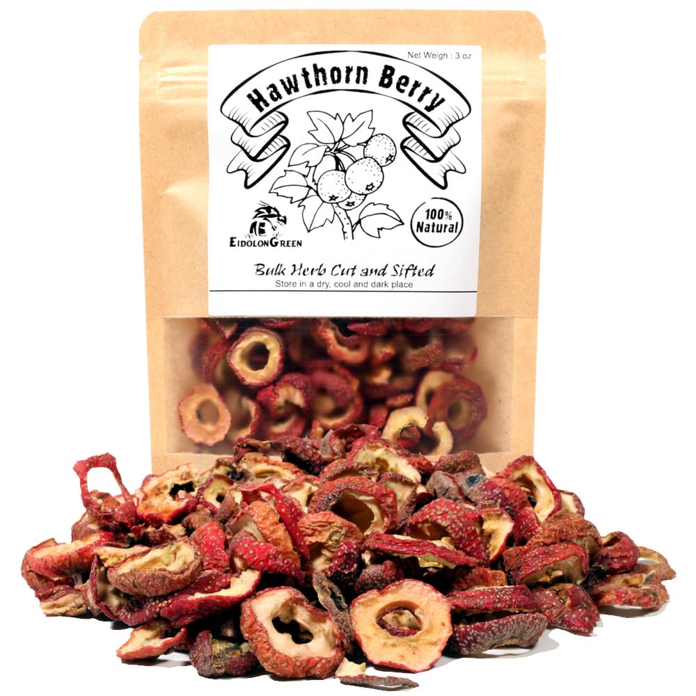 EdolonGreen [Kina medisinsk urt] Hawthorn Berry (Shanzha/Dried Hawthorne/山/열매) Tørket bulk urt 3 Oz (88 g)