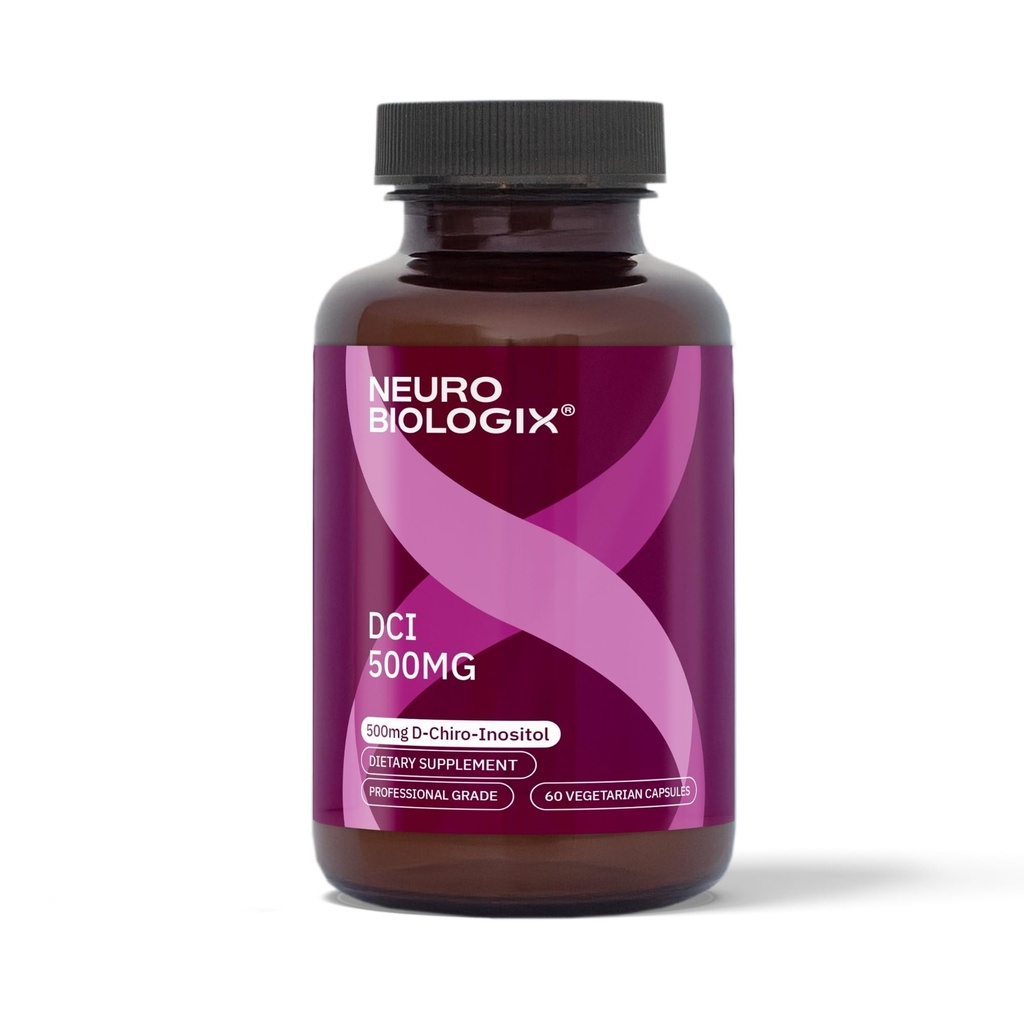 Neuro biologix høy potens D Chiro Inositol for menn og kvinner 500mg - omfattende D Chiro Inositol Supplement for å støtte hormonbalanse, humør og energi - 60 grønnsaker kapsler