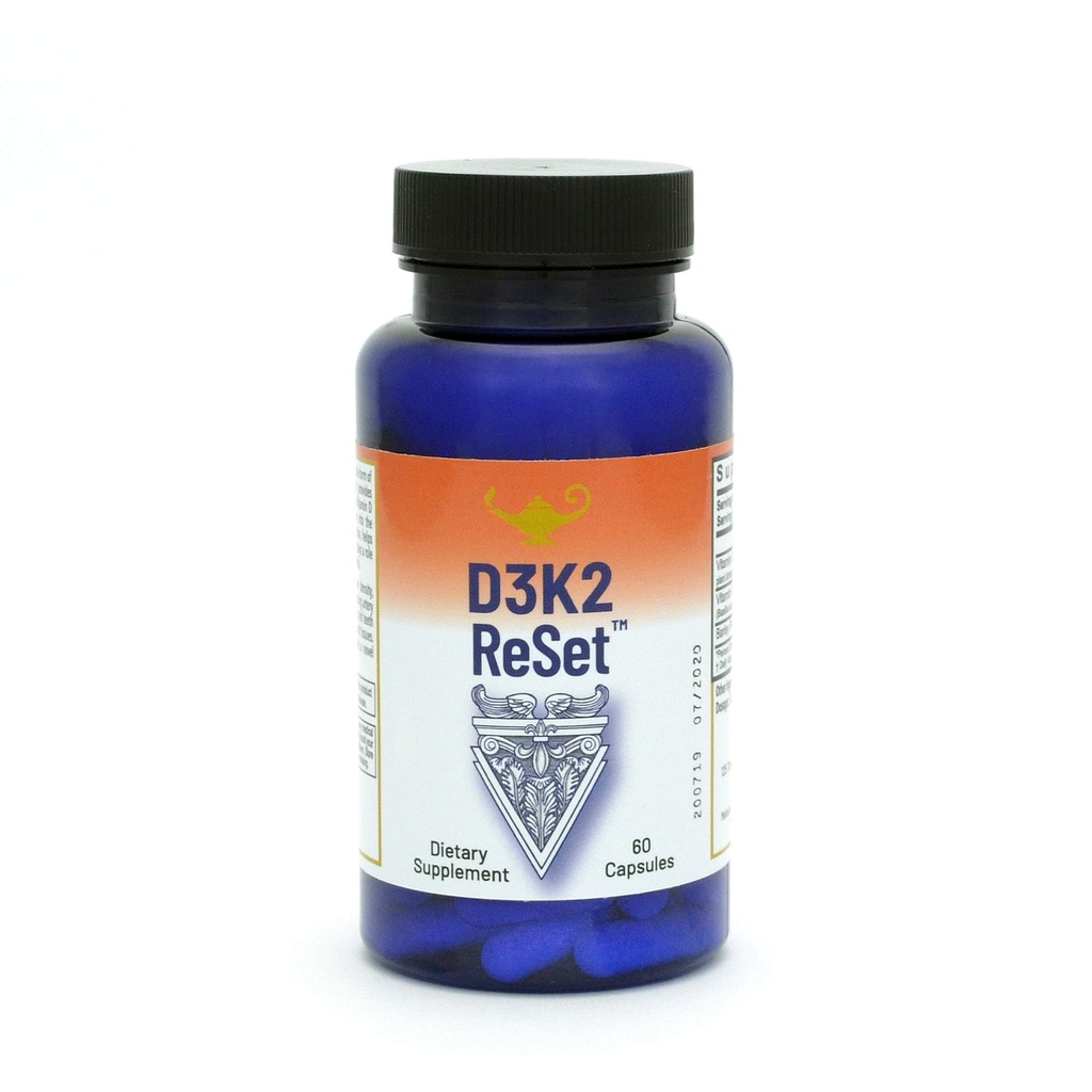 RnA ReSet D3K2 Reset – 4000 IU Vitamin D3 & 100mg K2 Supplement (60 kapsler)