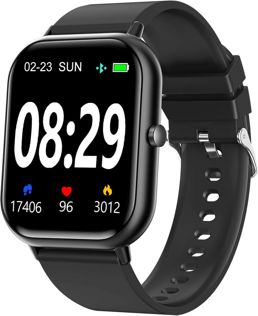 Smart Klokke for kvinner SmartWatch 1.83" for iPhone Samsung Android Phone Kompatibel, Fitness Tracker Klokke med pedometer, hjertefrekvens/sleep monitor, blod oksygen, IP68 Vanntett