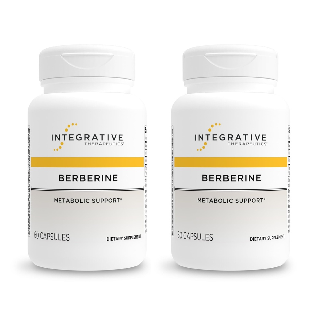 Integrative terapeutiske midler Berberin - Supplement for Cellular Energy Metabolism & Metabolic Support* - Dairy-free & Glutenfri - 120 kapsler (120 Serveringer)