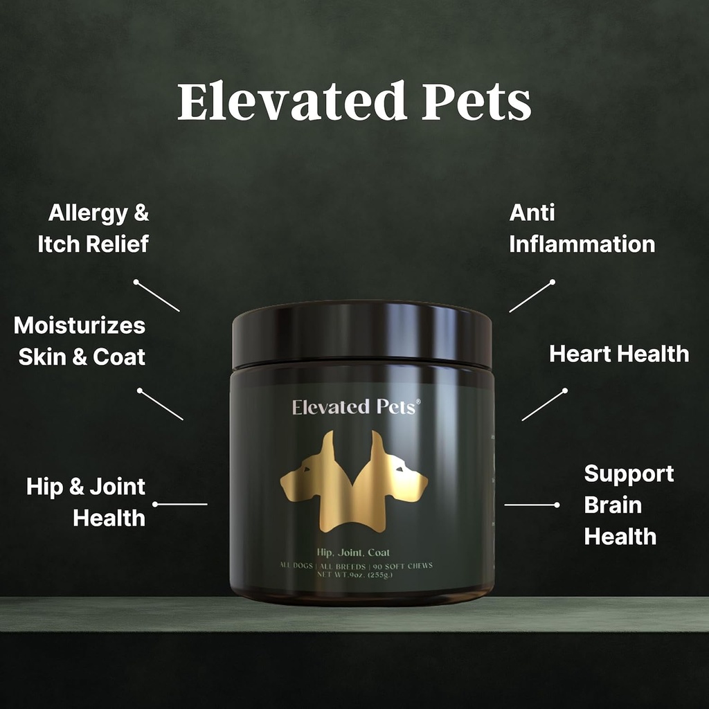 Ultra-sunn omega 3 Fiskeolje behandler m / mSM, glukosamin, Chondroitin, EPA / DHA for hunder: Forhøyet Kjæledyr Fish Oil, Turmeric & Joint Supplement + Allergy Chews - Ultimate Dog vitamin Supplement