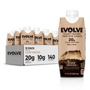 Evolve Plant Basert Protein Shake, Café Mocha, 20g Vegansk Protein, Dairy Free, Ingen kunstige søtningsstoffer, Ikke-GMO, 10g Fiber, 11oz, (12 Pack) (Formula May Vary)