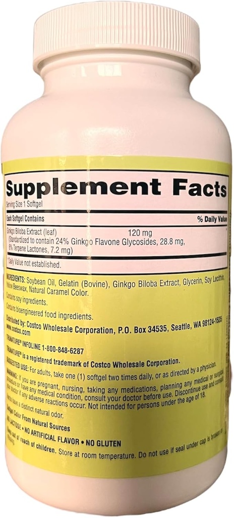Gingko Biloba TRU Natur 120 mg 340 softgel 1 pakke