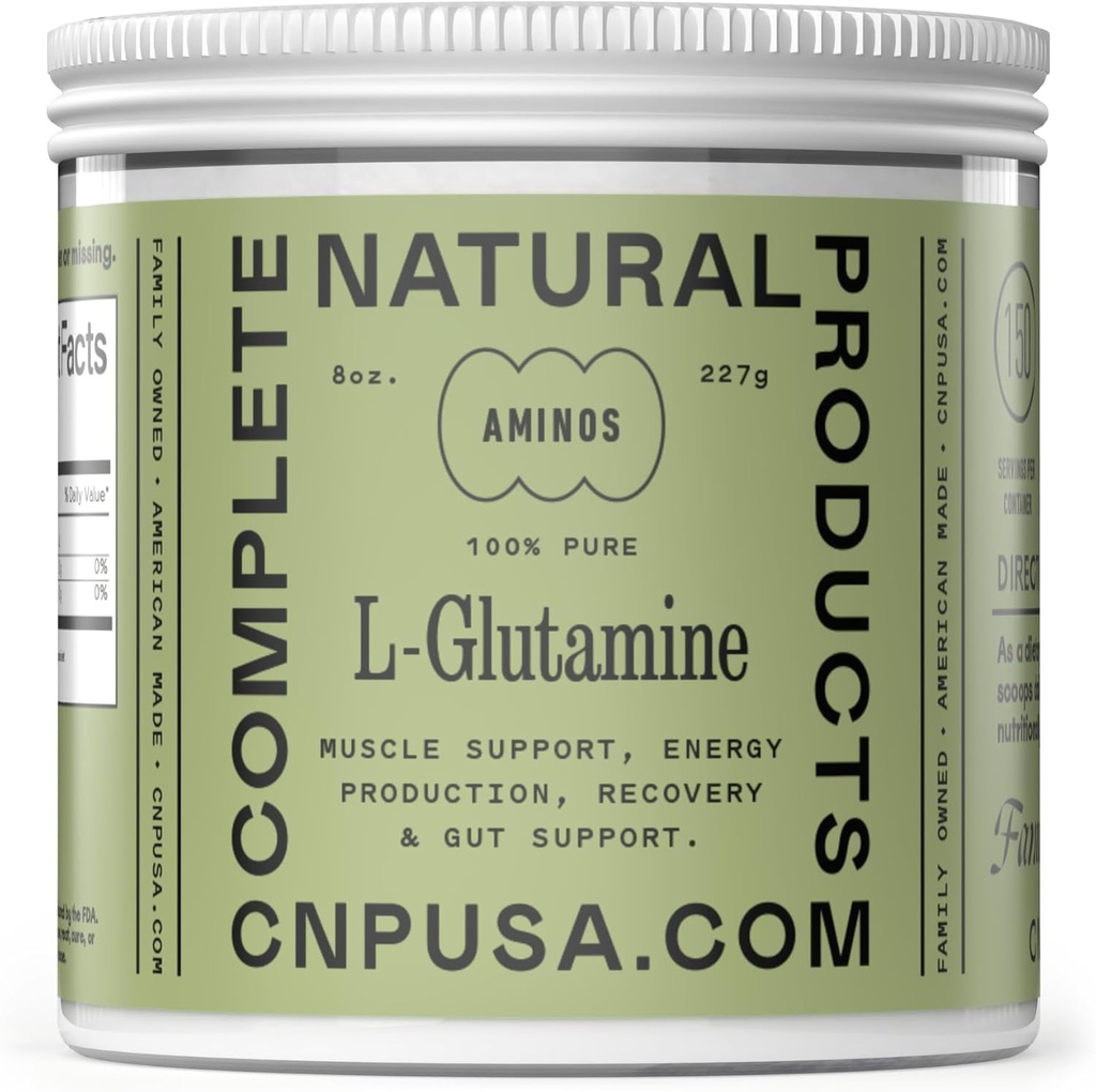Ren L-Glutamin pulver Supplement - 8oz (227g) Naturlig Vegan bulk L Glutamin for Keto, Gut Helse, Probiotiske, IBS Støtte
