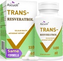 Ultra renhet Trans-Resveratrol 1100 mg, 3-i-1 avansert formel organisk resveratrol Supplement, Max Antioksidant, Anti-Aging, Hud helse, lmmune og energi, 1 pakke