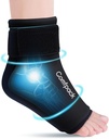 Ankle Ice Pack Wrap for hevelse, Reusable Fot Ice Pack Wrap, Hot & Cold terapi komprimering erme for Plantar Fascilit Relief, Achilles Tendonitis, Sprain, Heel smerte, Sprained