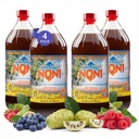 TAHITI TRADER (4-PK) Opprinnelig høy potens Noni juice - ren ni fruktjuice med blåbær og bringebær - organisk antioksidant supermat støtte energi og kroppshelse - (32oz, 4 pakke)