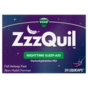 Vicks ZzzQuil, Natt søvnhjelp LiquiCaps, 25 mg Diphenhydramine HCl, No.1 Sleep-Aid Merke, Ikke-Habit Forming, Fall Asleep Fast, 24 greve