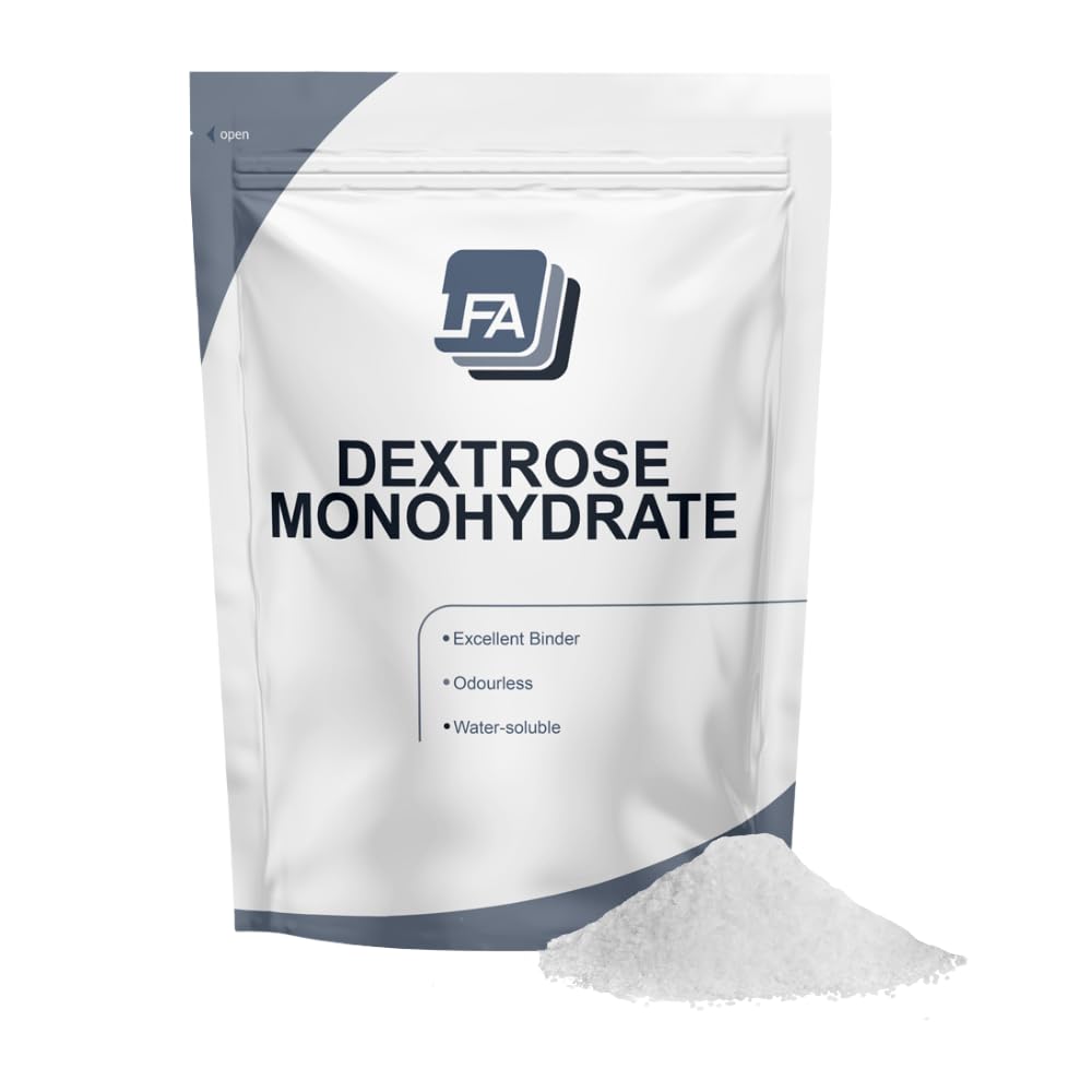 Dextrose Monohydrat pulver - 1 kg (2,2 lb) - Mat klasse søtningsmidler - Post Trening Supplement Ingredient - Tablettpressemaskin hjelpestoff Sukker