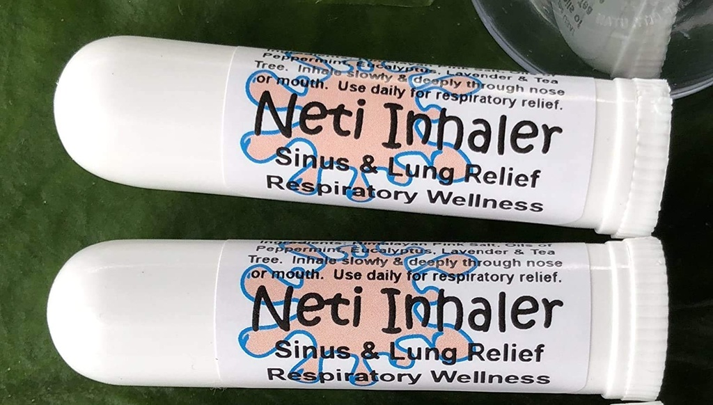 Urban ReLeaf NETI salt luft relief inhalere! Sett med to (2) Sinus & Lung, Himalayan & Botanicals! Helbredelse. Healing Aromaterapi. Energiizing! Forkjølelse, Astma, Kjøkken, Bronchit 100% naturlig