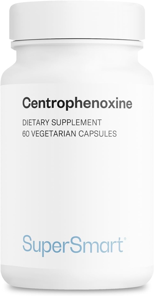 Supersmart - Centrophenoxine 500mg per dag (DMAE & pCPA) - Nootropics Supplement ikke-GMO & Glutenfri - 60 Vegetariske kapsler