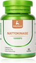Nattokinase Supplements 180, 000FU Hele flasken 60 Kapsler, 6, 000FU 2 Kapsler Daglige kosttilskudd Systemisk Enzymes Vegetarvennlig for kardiovaskulær og sirkulerende støtte