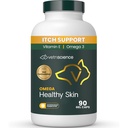 VetriScience Omega Sunn hud kapsler, Omega 3.6.9 Fiskeolje Supplement for hunder og katter, Hud Helse, Coat vekst, Reduser shedding, over 750 mg Omega fettsyrer per kapsel, Gel Caps, 90 greve