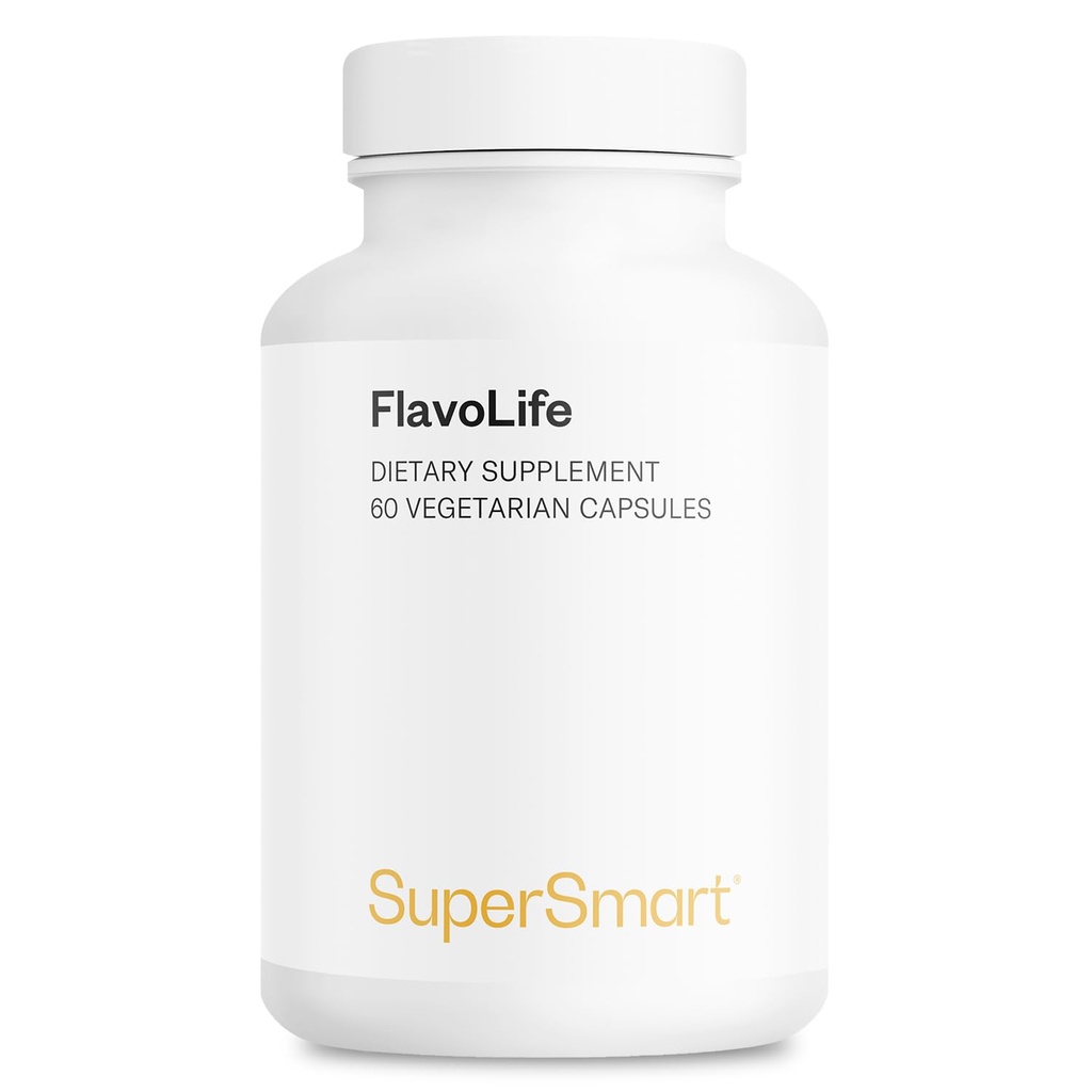 Supersmart FlavoLife (Flavonoid Complex Supplement) - med Luteolin, Myricetin, Fisetin, Rutin, Quercetin, EGCG, Apigenin, Hesperidin | Ikke-GMO & Glutenfri - 60 Vegetariske kapsler