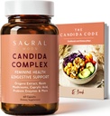 Candida Cleanse for kvinner – Gut & Feminine Balance med Oregano olje, Caprylic, Probiotika, Reishi, Aloe & Black Walnut – kan hjelpe støtte digestiv komfort, klar hud og vaginal pH