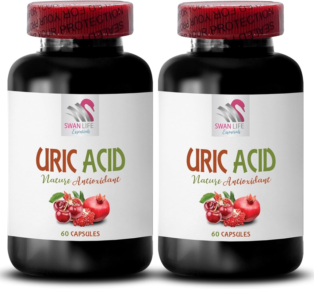 urinsyreoppbygging - URIC ACID - urinsyreadministrasjon, redusere urinsyre raskt, kosttilskudd for urinsyre, hvordan å senke urinsyre, grønn kaffeekstrakt, tart kirsebær kapsler, granateple 2Bot 120Cap