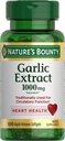 Naturens Bounty hvitløk ekstrakt, Herbal Supplement, støtter sirkulerende funksjon, 1000mg, 100 Rapid Release Softgels