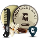 Viking Mustache Wax & Comb Kit - 2 oz, Vanilla - Komplett Mustache Grooming Kit for menn - Sterk-Hold Styling & Wax Sterk Hold - Pocket-Sized Precision & Styling Comb